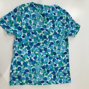 NWT J Crew Vintage Cotton Tee in Fun Blueberry Print Size Small